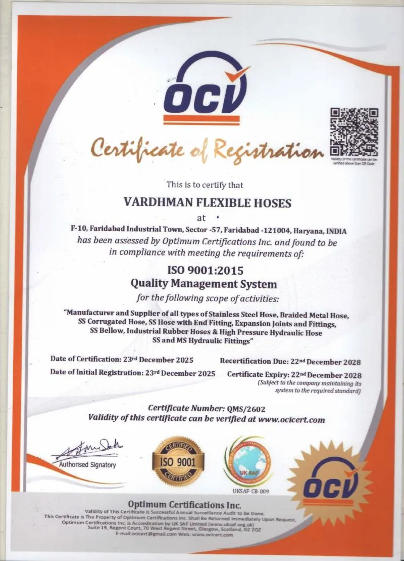 ISO 9001:2015 Certificate preview