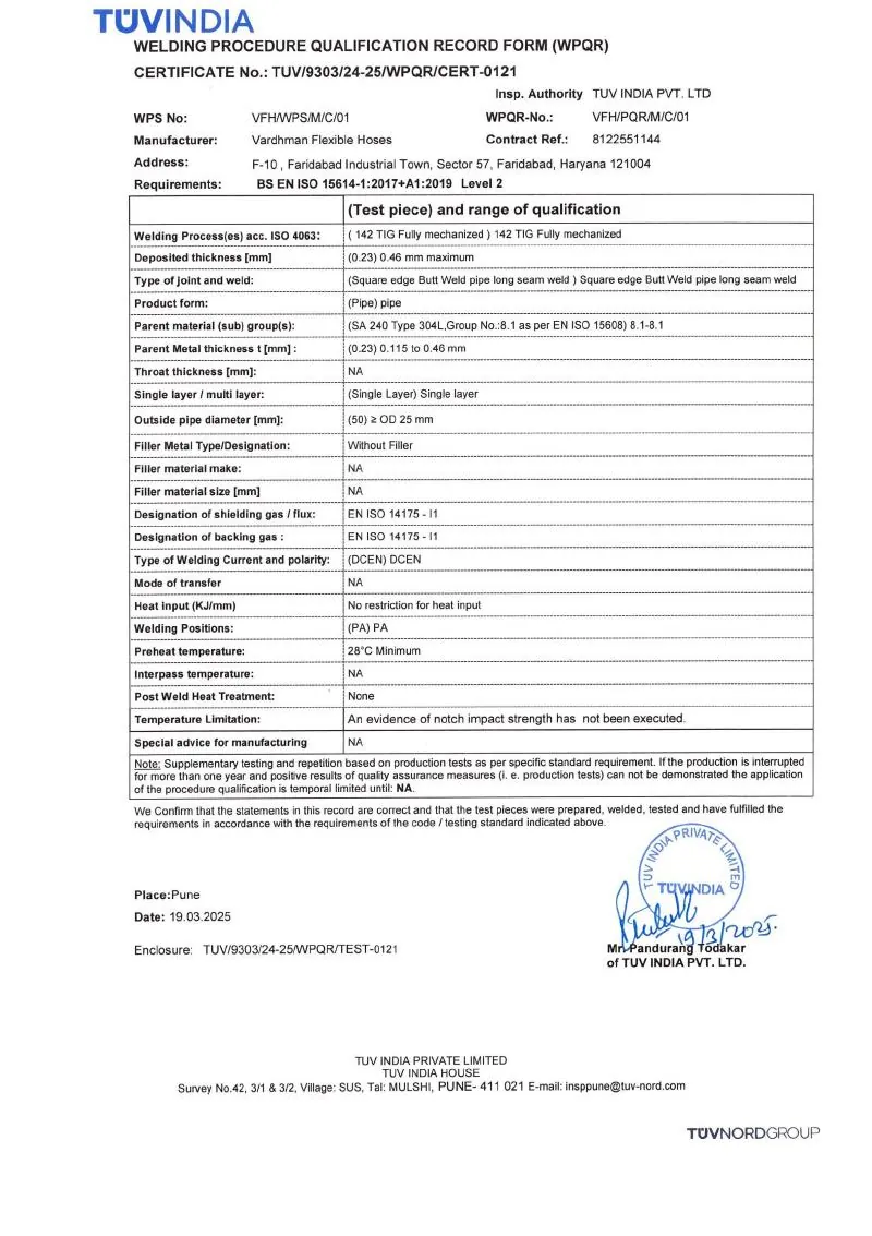 Welding Certificate WPQR - Seam Weld preview