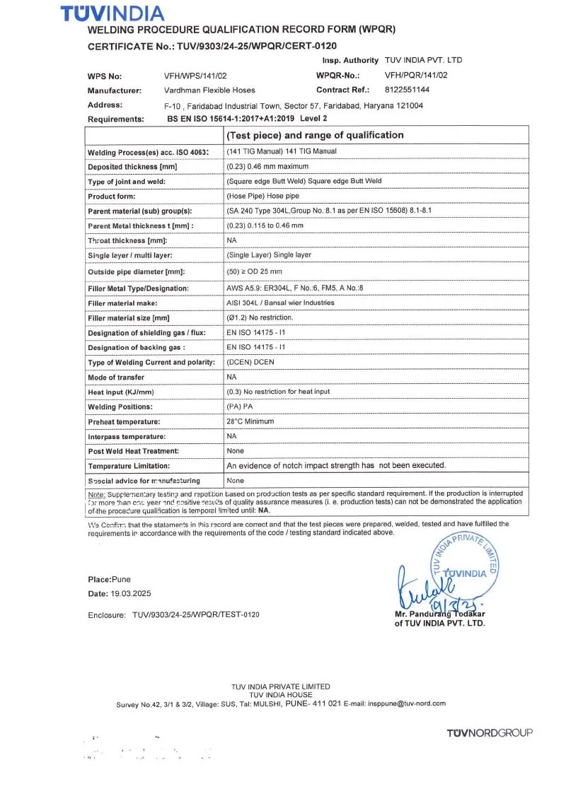 Welding Certificate WPQR - Fitting Weld preview